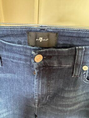 7 For All Mankind Women’s Straight Leg Jeans - Dark Indigo 29